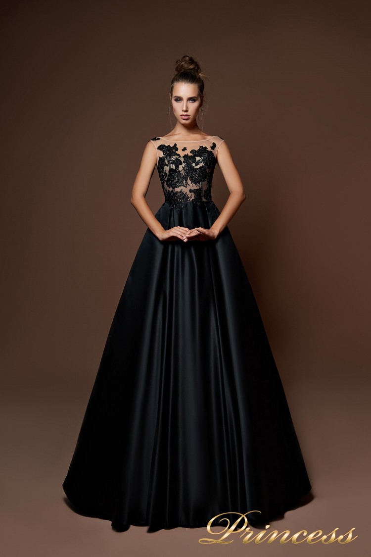 Вечернее платье 9083 чёрного цвета