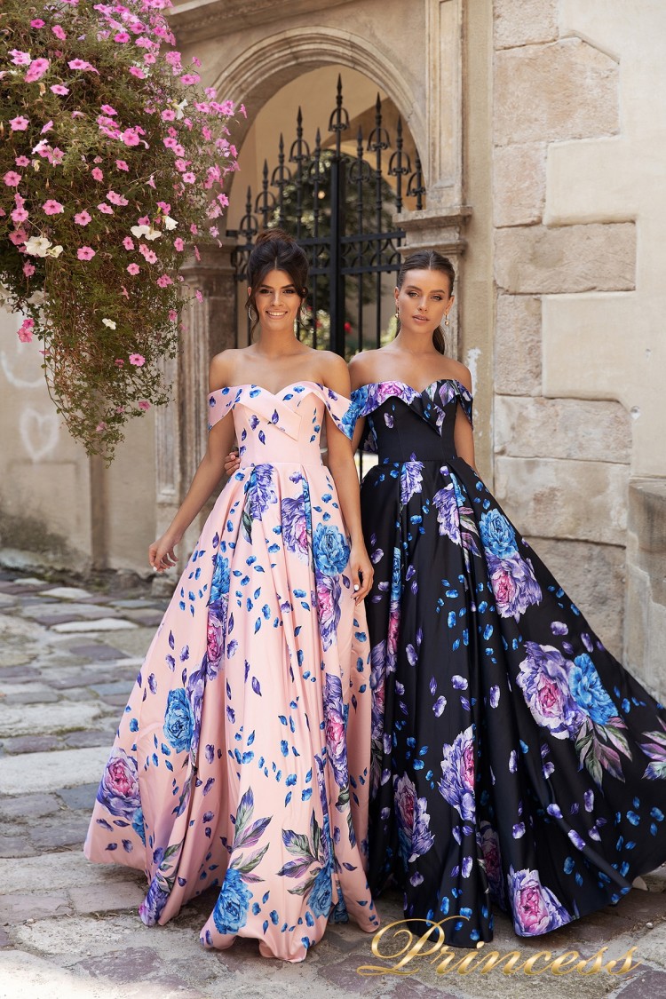 Вечернее платье 15103 розового цвета