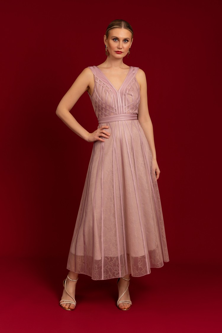 Вечернее платье LR-CC178-1 цвета пудра