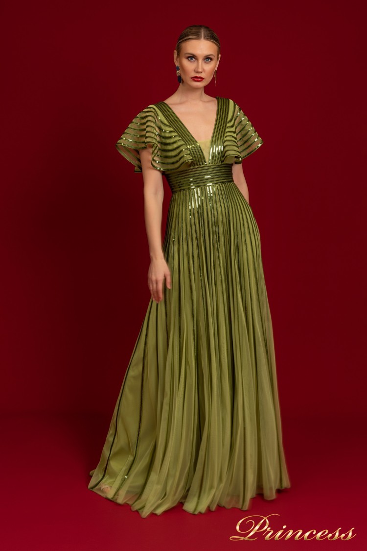 Вечернее платье LR-CC217 зеленого цвета