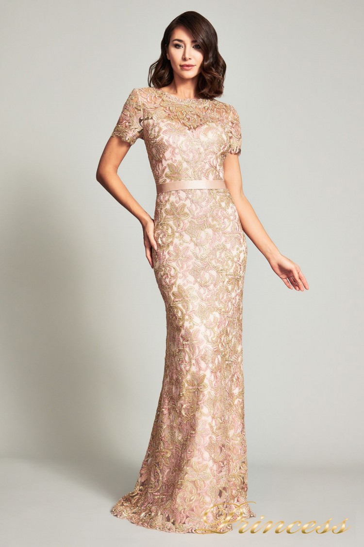 Вечернее платье BOQ19428L пастеого цвета